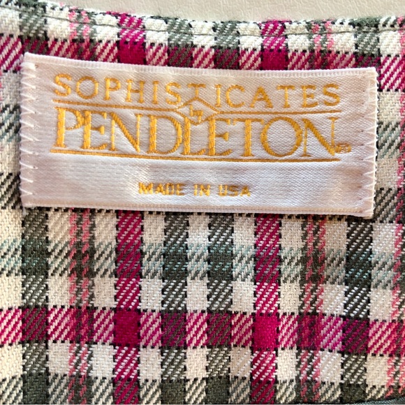 Vintage Pendleton Lined Blazer Jacket Shepherd’s Check Pockets (10) - Picture 6 of 17